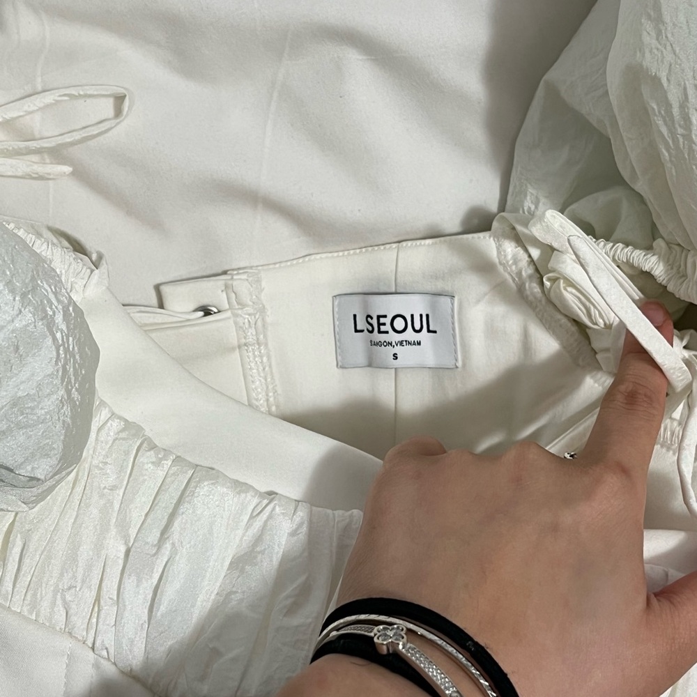 LSOUL Doux Fou Corset Top | White XS - Picture 4 of 5